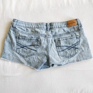 Aeropostale Patterned Denim Shorts
